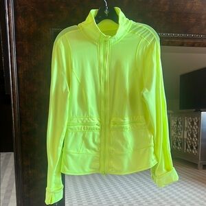 zella Neon Yellow Zip-Up Hoodie